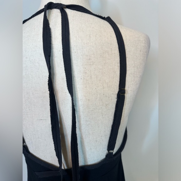 Sz XS We the Free Milo Solid tie halter brass functional button front top tank - Picture 6 of 8